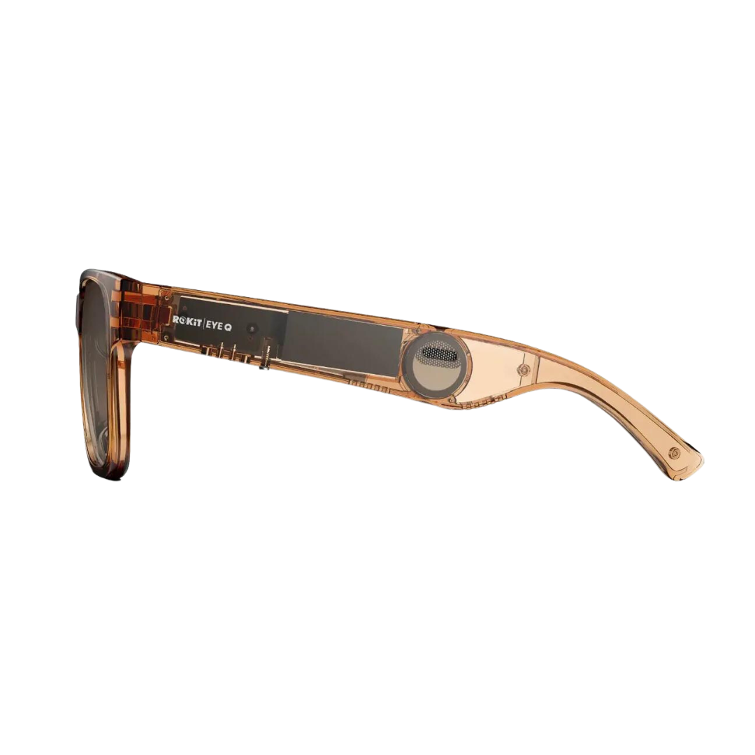 Rokit Eye Q Smart Glasses - Amber Brown
