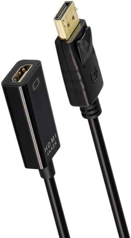 LinkQnet DisplayPort 4K Male to HDMI Female Adaptor Black
