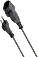 LinkQnet 2-Pin Euro Male Plug to 2-Pin Euro Female Socket 1 Meter Length-2