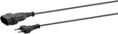 LinkQnet 2-Pin Euro Male Plug to 2-Pin Euro Female Socket 1 Meter Length-1