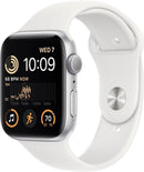 Apple Watch SE GPS Aluminum 44mm (2nd Gen) Silver + White Strap-2