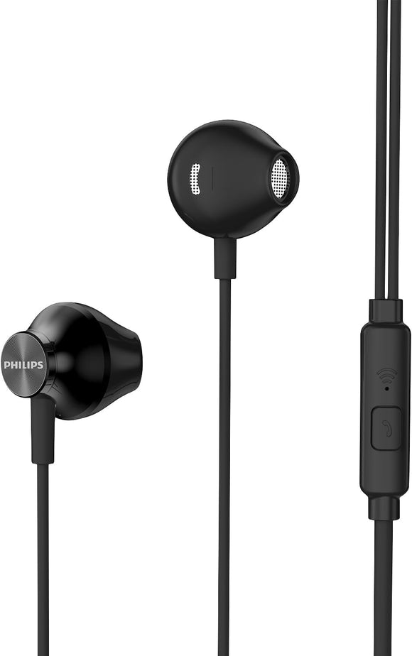 Philips TAUE101BK In-Ear Wired Headphones with Microphone Black