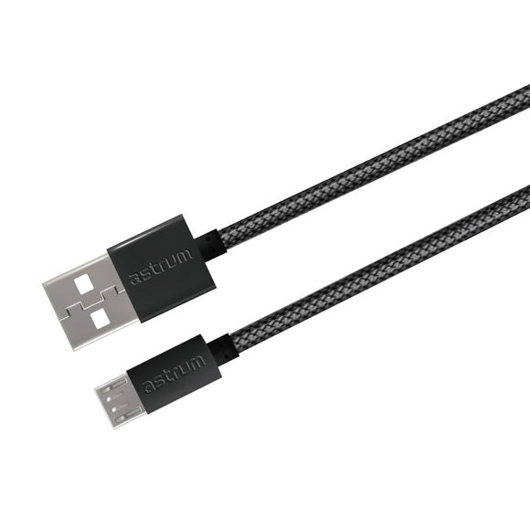 Astrum Verve UM30 USB-A to Micro USB charging cable with 2A output 480mbps data transfer 3.5mm OD