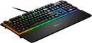 SteelSeries Apex 3 Water-Resistant Silent Wired Keyboard with RGB Lighting, Black-1