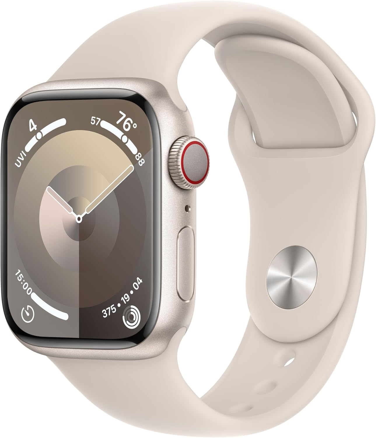 Apple Watch Series 9 GPS + Cellular 45mm Aluminum Starlight Case +