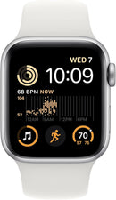 Apple Watch SE2 GPS + Cellular 40mm Silver with White Strap-1