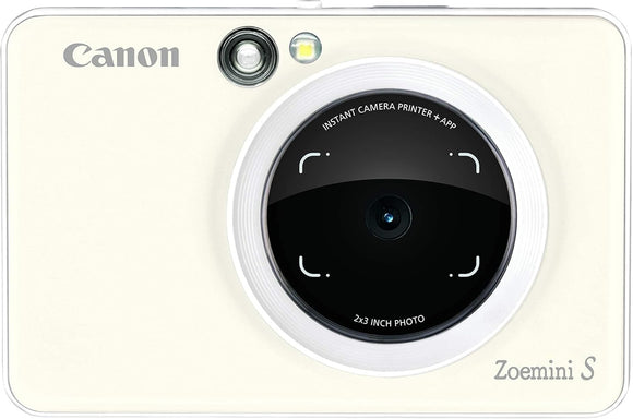 Canon Zoemini S Instant Camera Colour Photo Printer, Pearl White - Pre-Owned -Like New