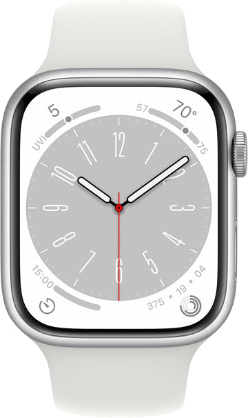 Apple Watch Series 9 GPS + Cellular 45mm Aluminum Silver Case + White Strap