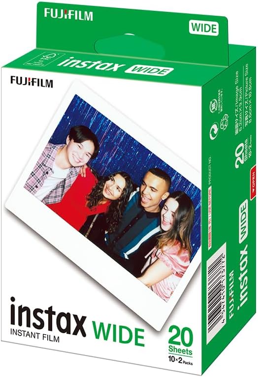 Fujifilm Instax Wide Instant Film 20 Sheets White