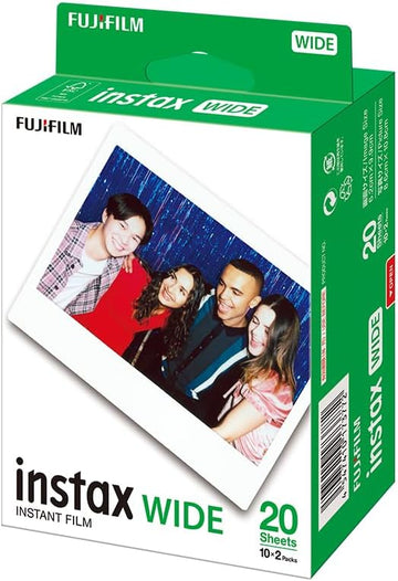 Fujifilm Instax Wide Instant Film 20 Sheets White