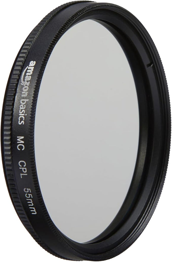 Amazon Basics Circular Polarizer Camera Lens Filter - 55 mm