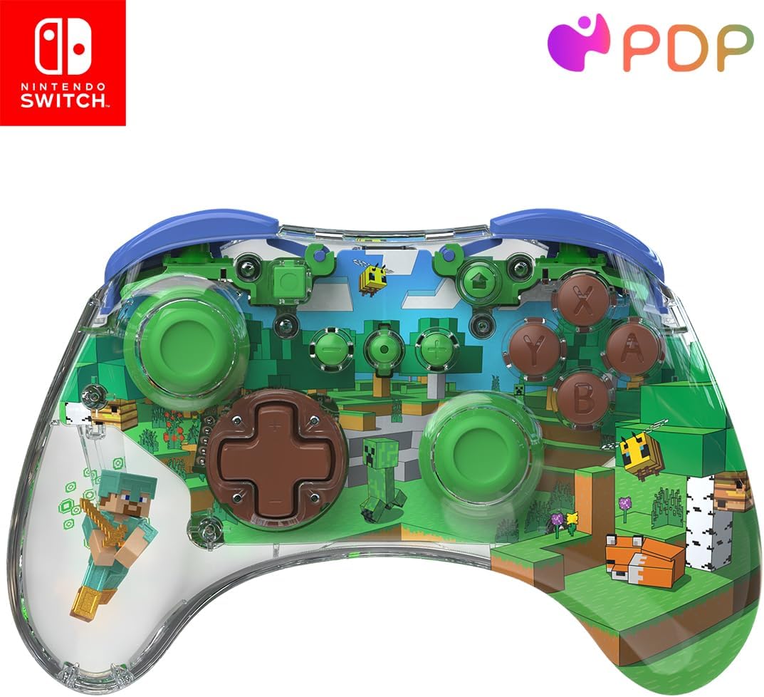 PDP REALMz Wireless Controller - MINECRAFT FOREST NSW - Pre-Owned
