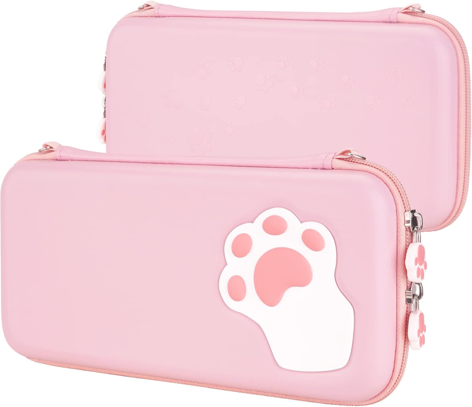 eXtremeRate PlayVital Pink Switch Lite Travel Carrying Case for