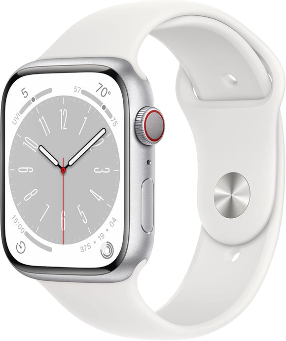 Apple Watch Series 10 GPS + Cellular 46mm Aluminum Silver Case + White Strap