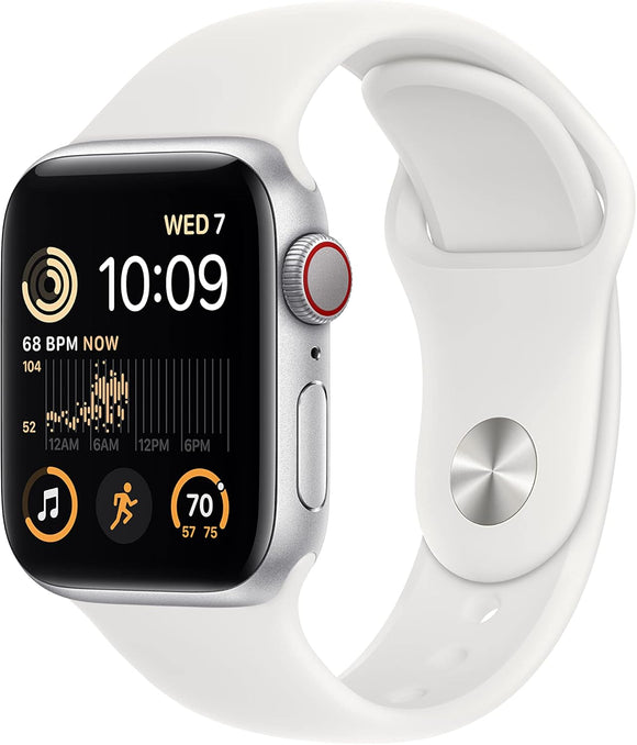 Apple Watch SE2 GPS + Cellular 40mm Silver with White Strap