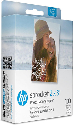 HP 1DE40A 2x3in Premium Zink Photo Paper (100 Sheets)