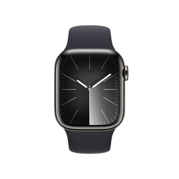 Apple Watch Series 9 GPS + Cellular 41mm Aluminum Midnight Case + Black Strap