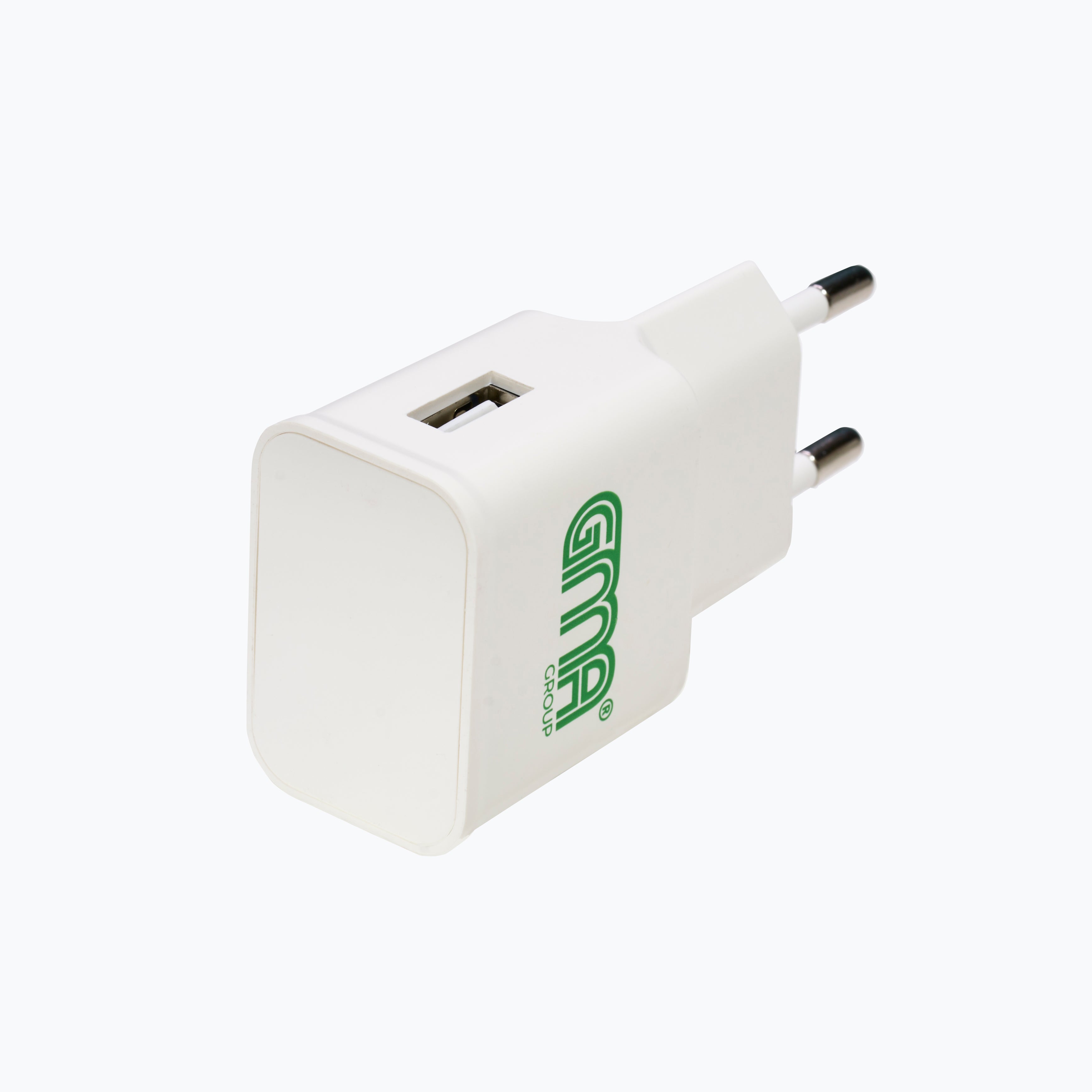 Green USB Charger 1A - White