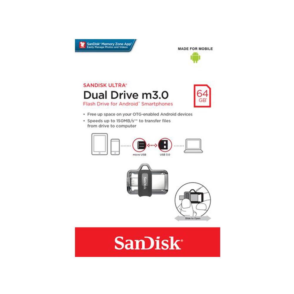 Sandisk Ultra Dual Drive 64GB Grey/Silver