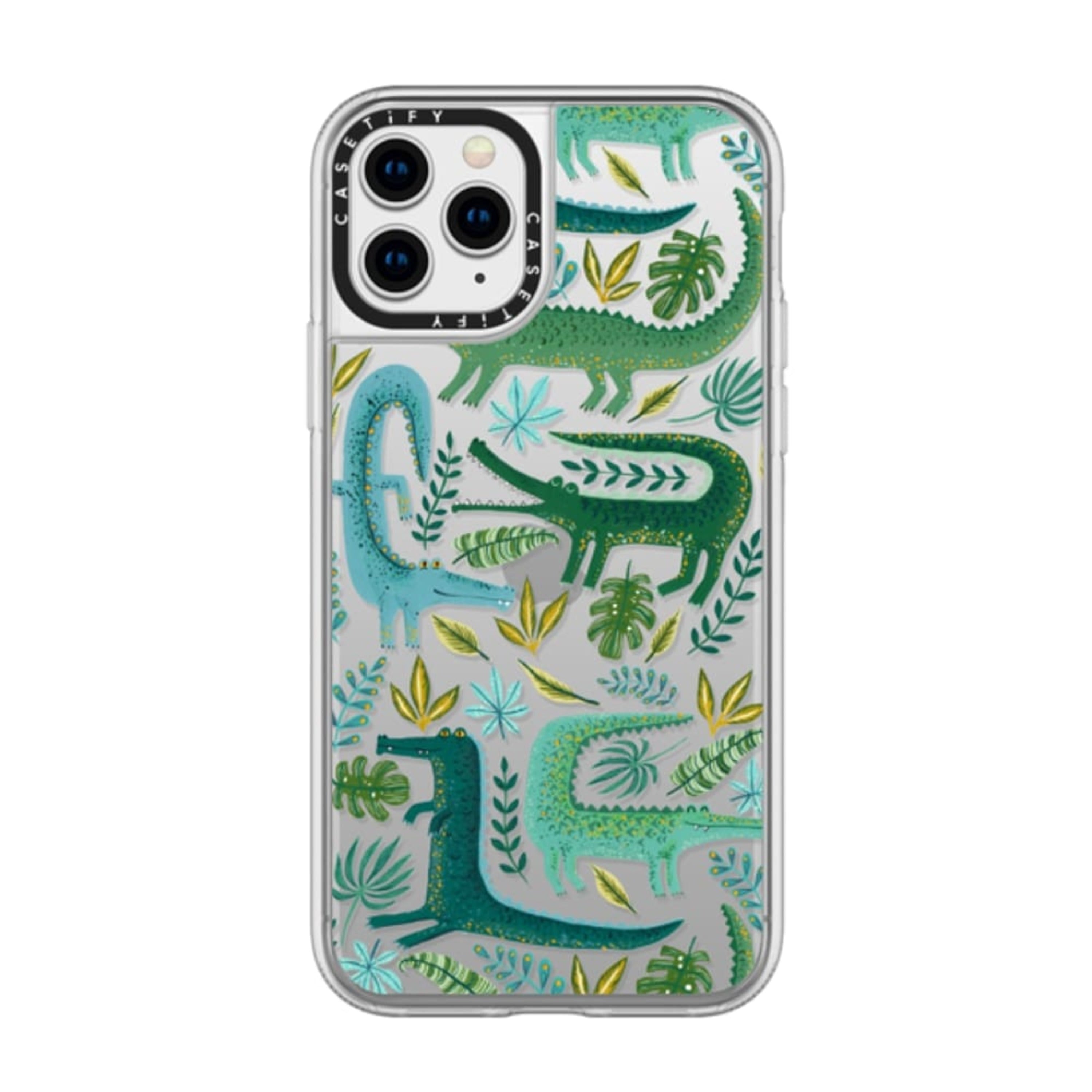 Casetify iPhone Grip Green Crocodiles Wildlife Case - weFix | Buy