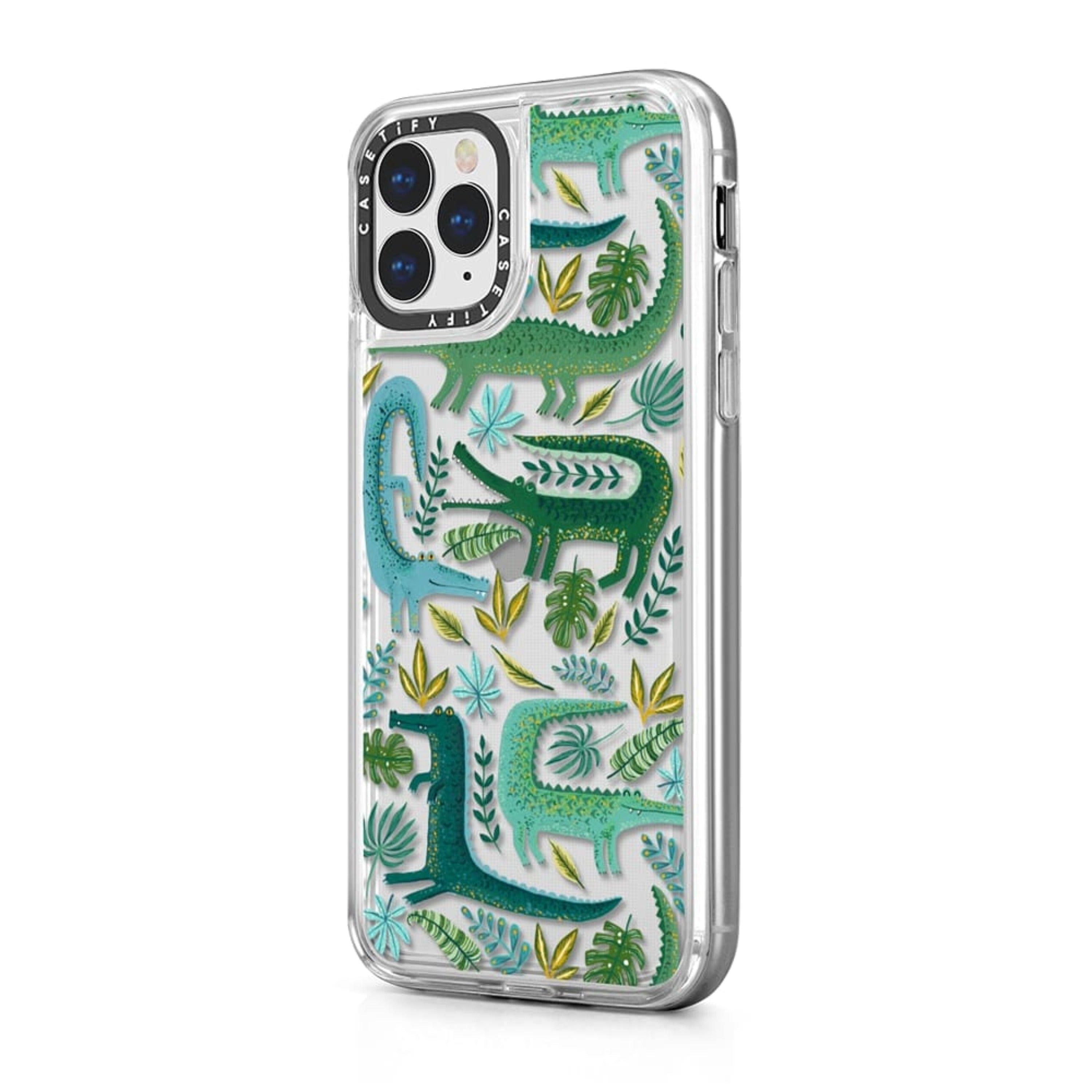 Casetify iPhone Grip Green Crocodiles Wildlife Case | weFix